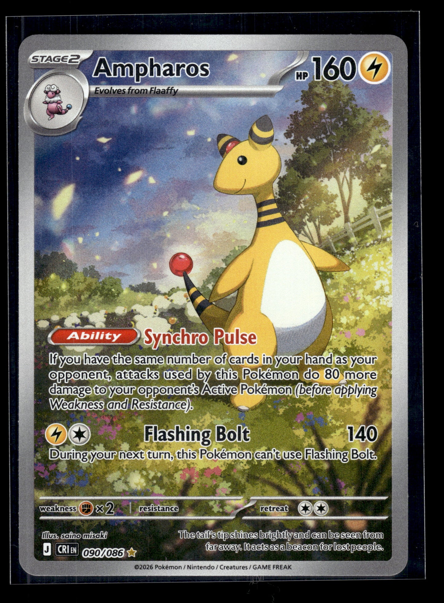 Ampharos #090/086 Chaos Rising NM
