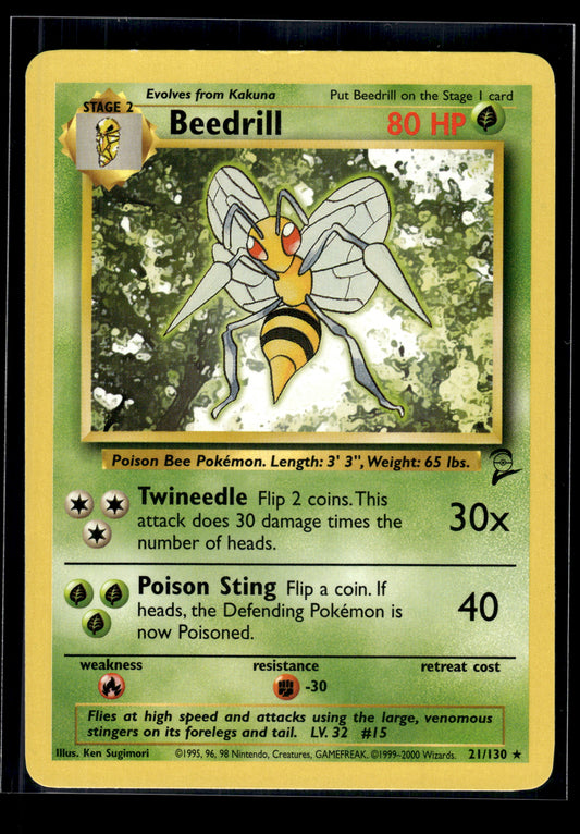 Beedrill #021/130 Base Set 2 LP
