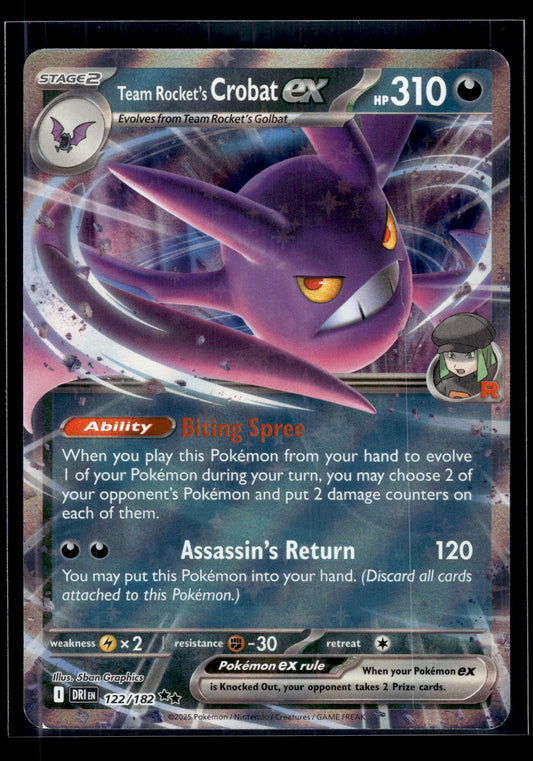 Team Rocket's Crobat ex #122/182 Destined Rivals VLP