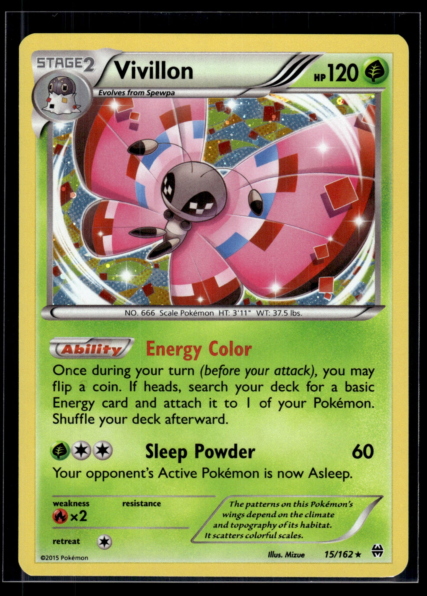 Vivillon #15/162 XY - BREAKthrough VLP