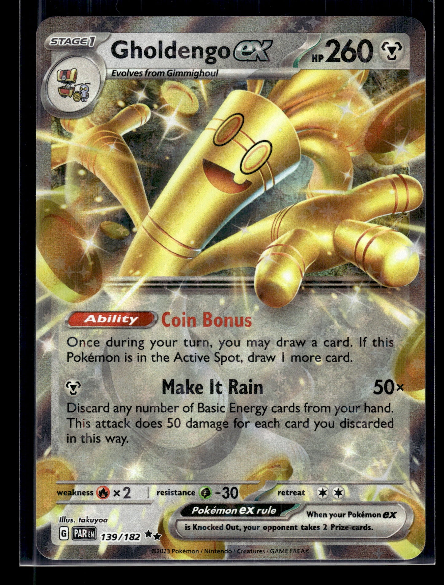 Gholdengo ex #139/182 Paradox Rift VLP
