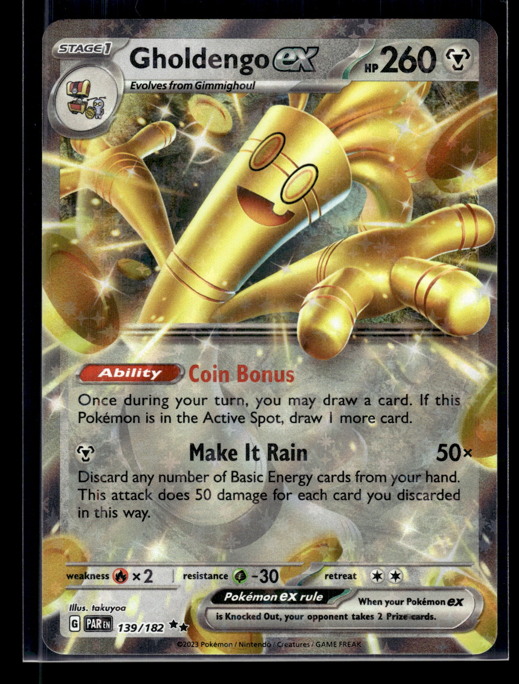 Gholdengo ex #139/182 Paradox Rift VLP