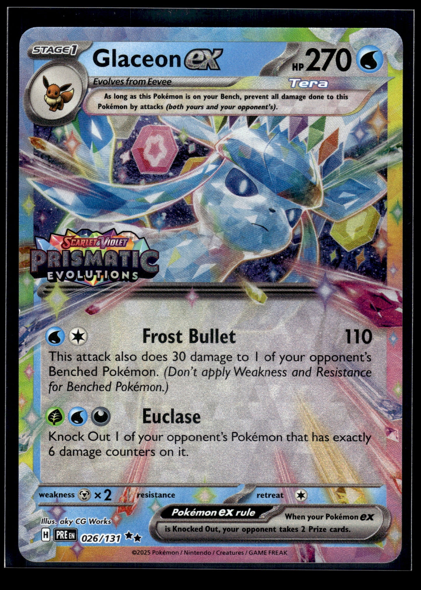 Glaceon ex #026/131 STAMPED Miscellaneous Cards & Products NM