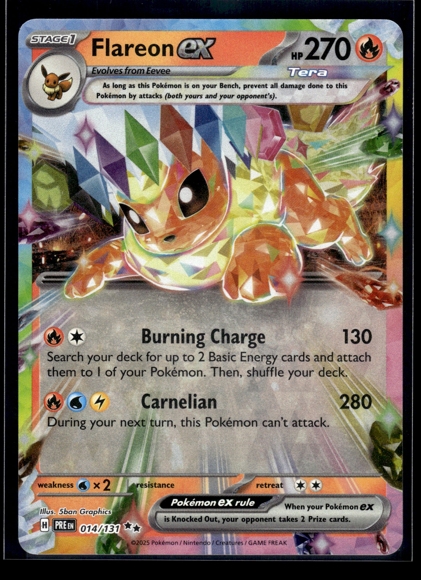 Flareon ex #014/131 Prismatic Evolutions VLP