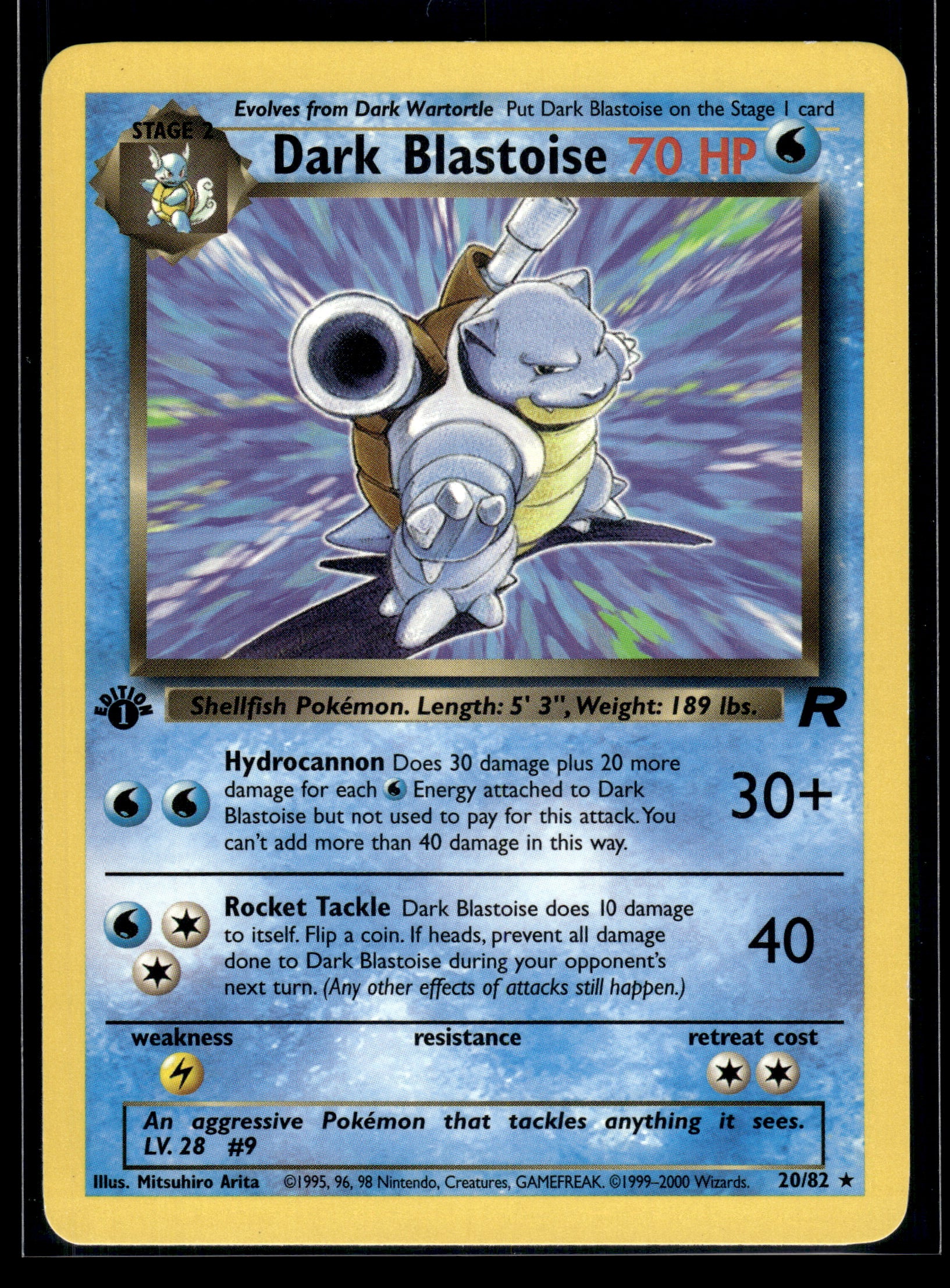 Dark Blastoise #20/82 1st Edition Team Rocket LP