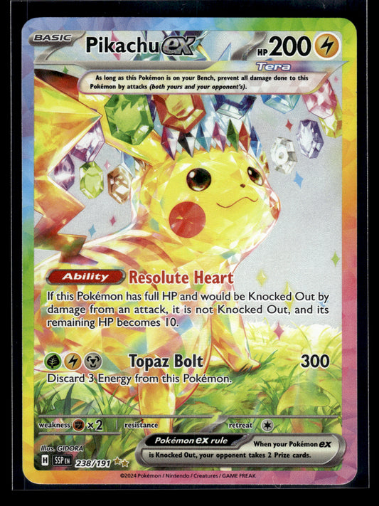 Pikachu ex #238/191 Surging Sparks VLP