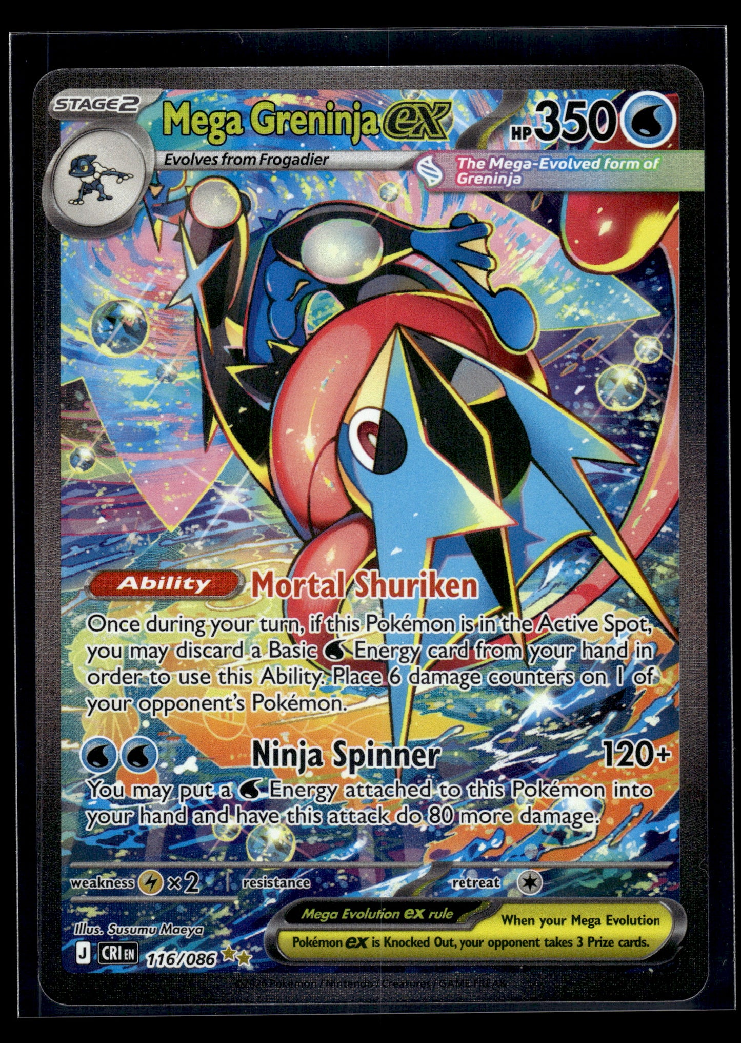 Mega Greninja ex #116/086 Chaos Rising NM