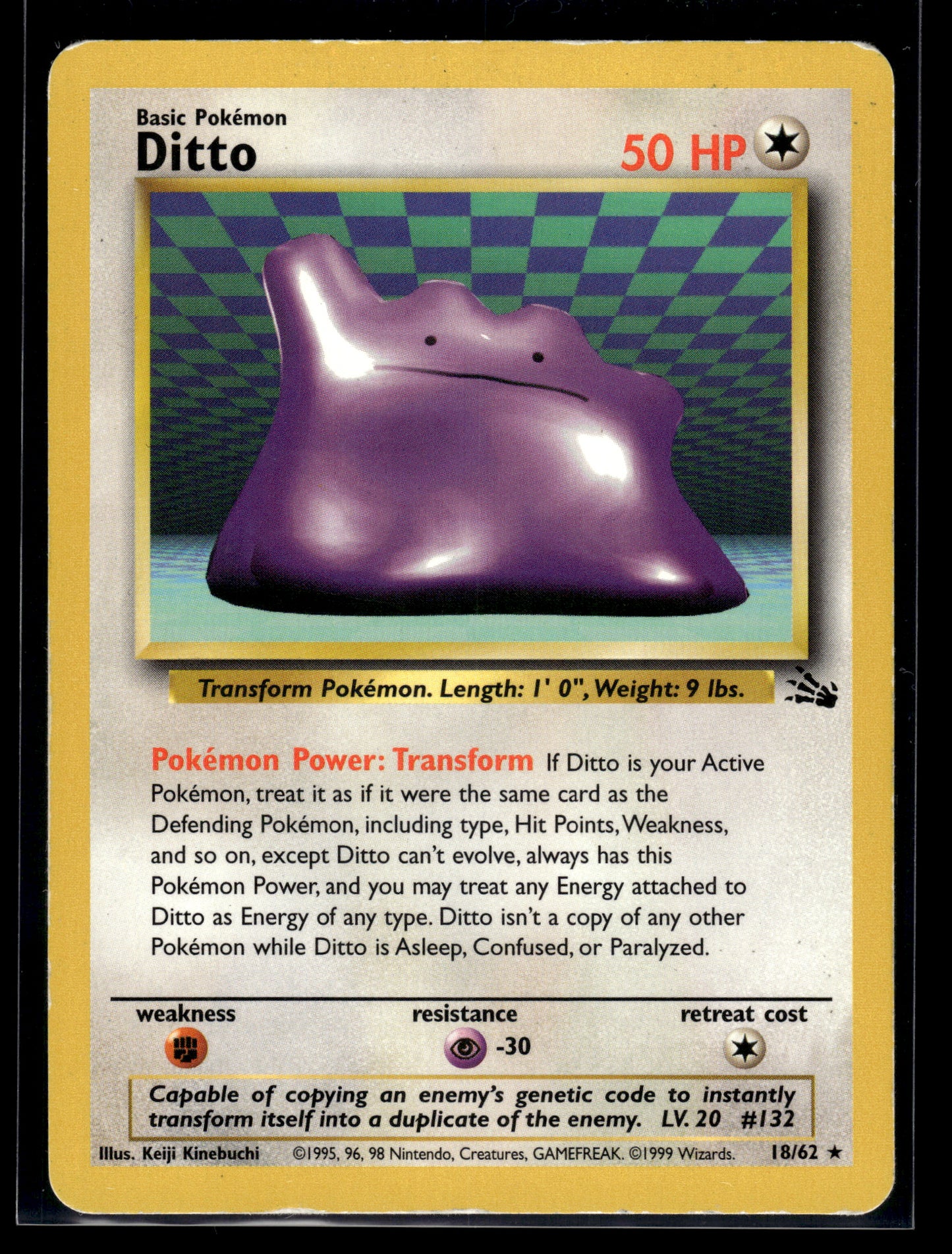 Ditto #18/62 1st Edition Fossil MP