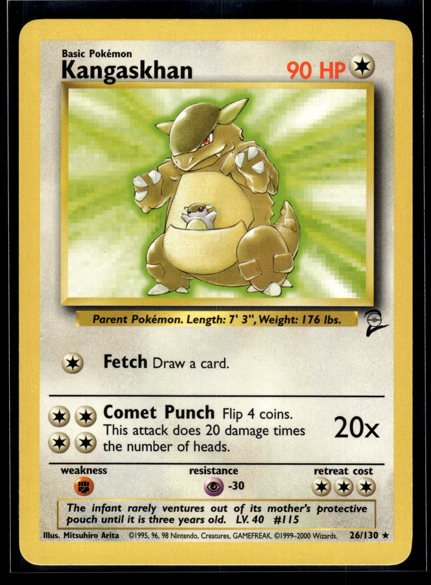 Kangaskhan #026/130 Base Set 2 LP