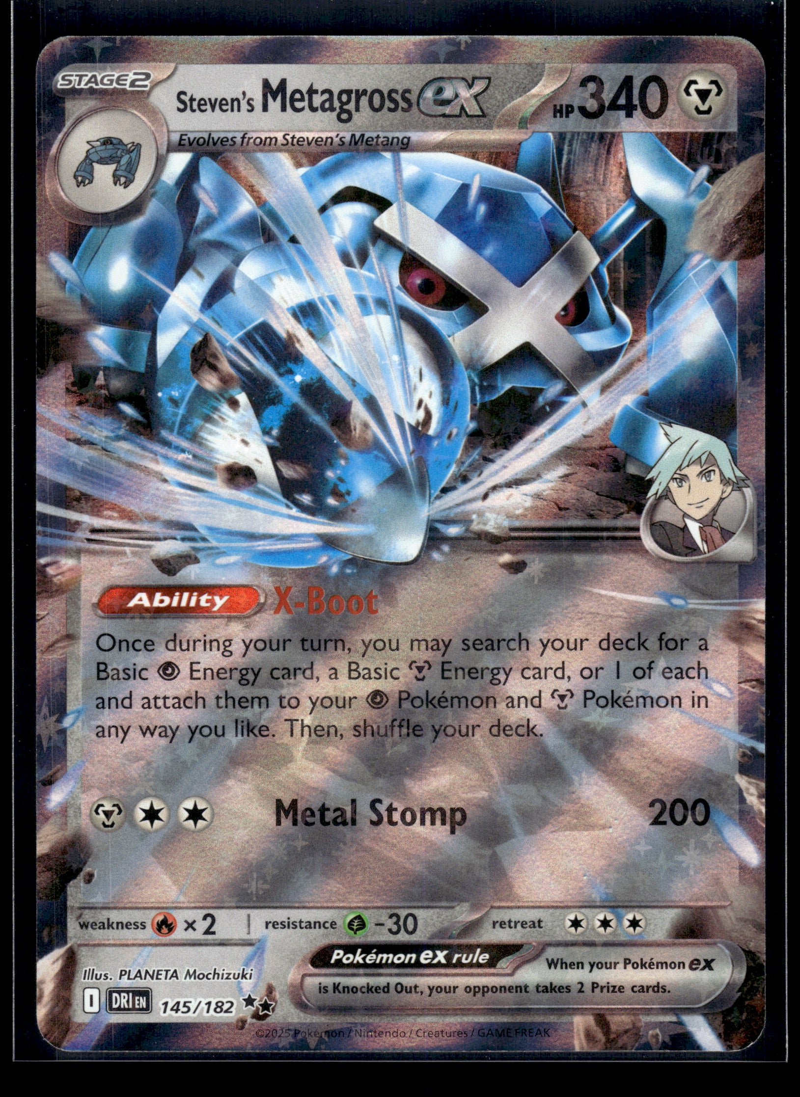 Steven's Metagross ex #145/182 Destined Rivals NM