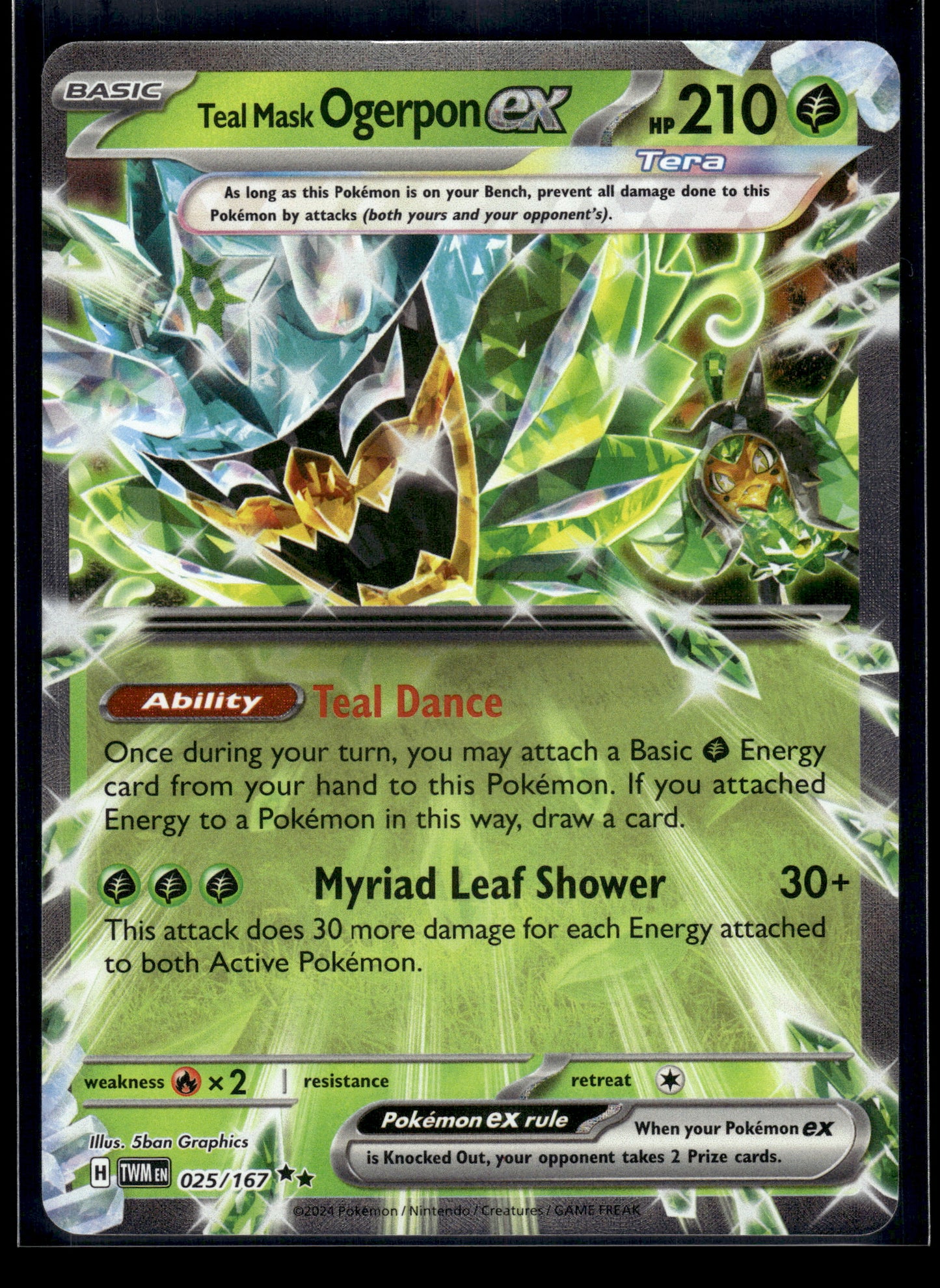 Teal Mask Ogerpon ex #025/167 Twilight Masquerade LP