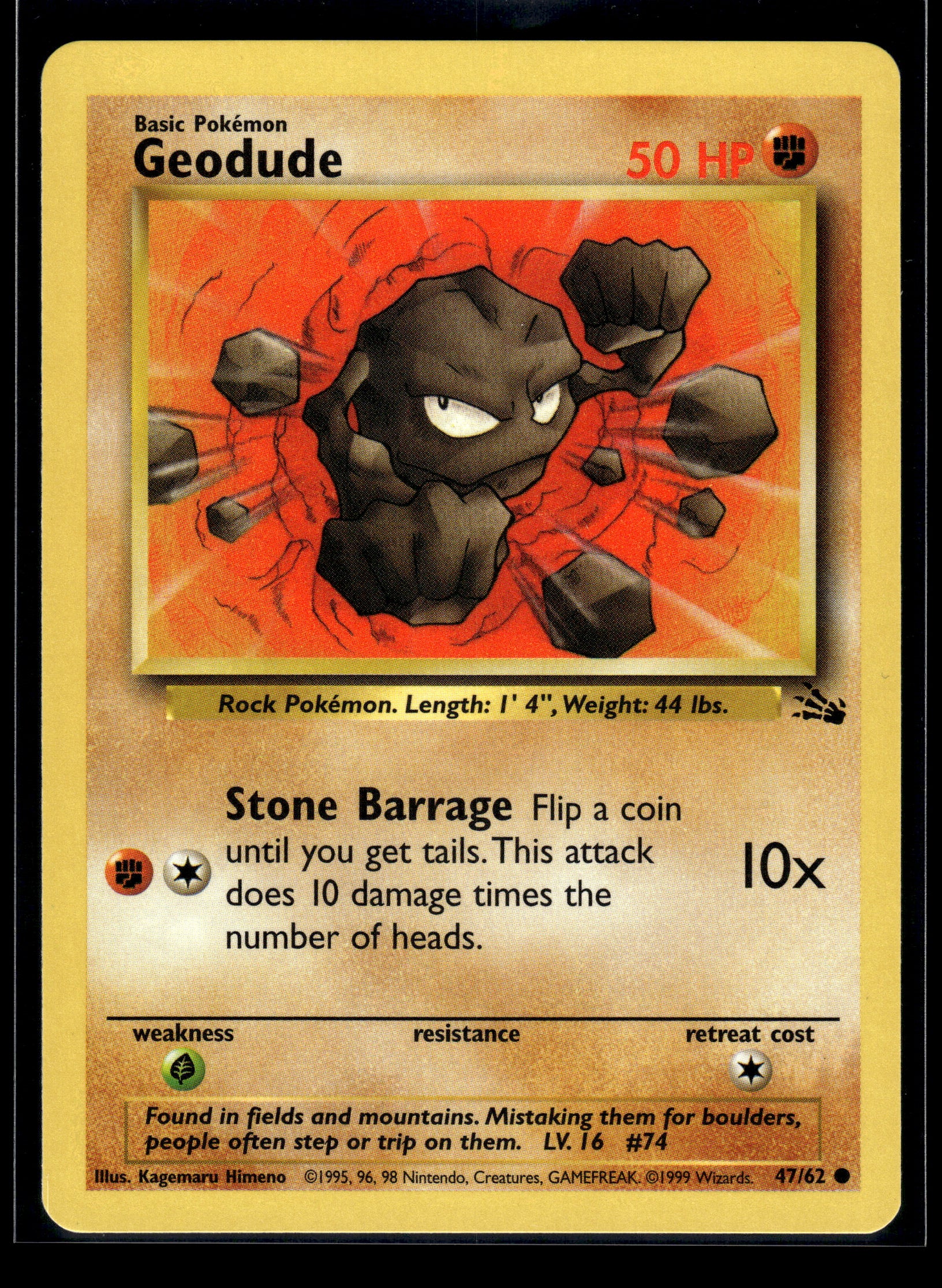 Geodude #47/62 Fossil LP