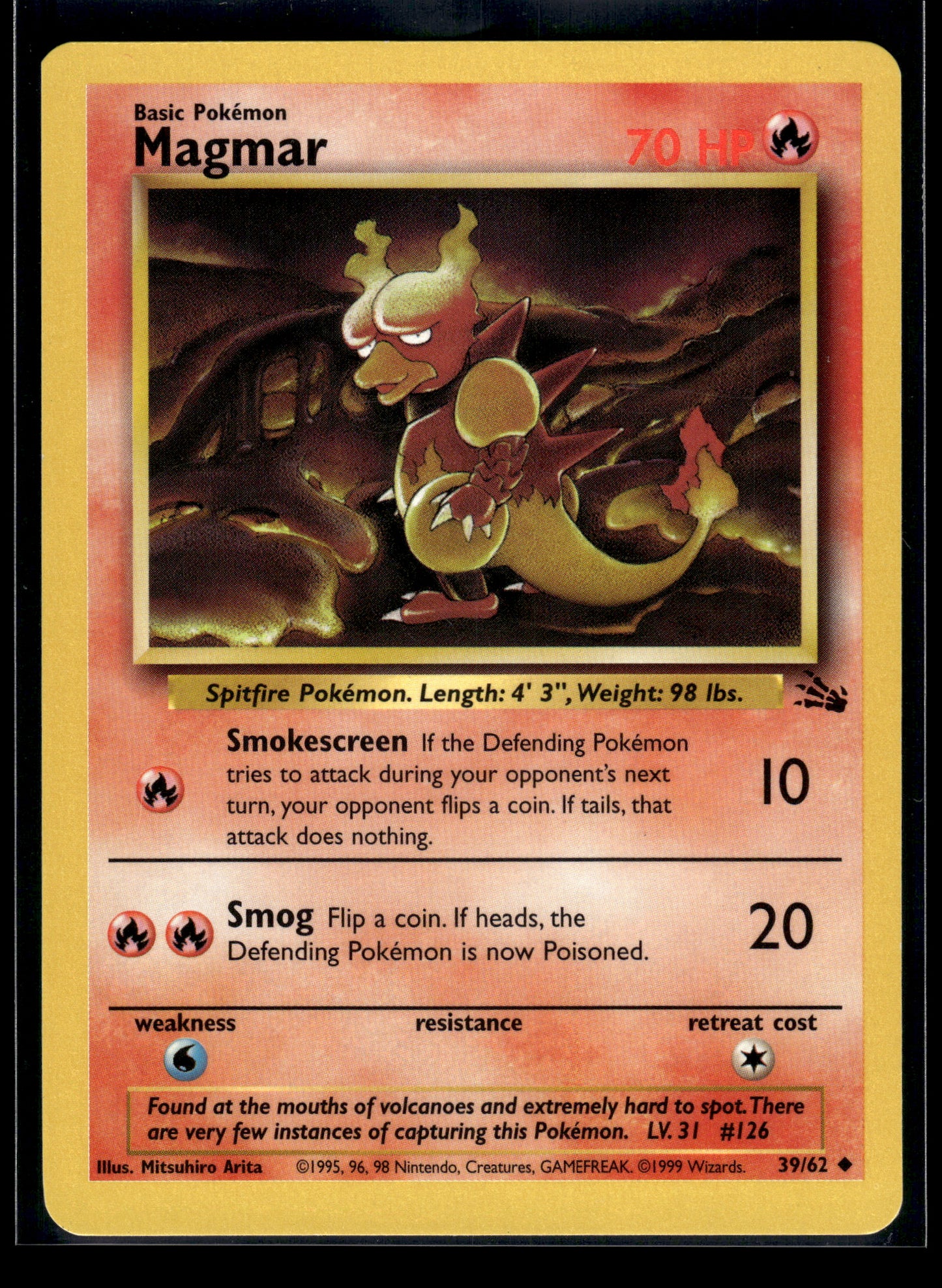 Magmar #39/62 Fossil LP