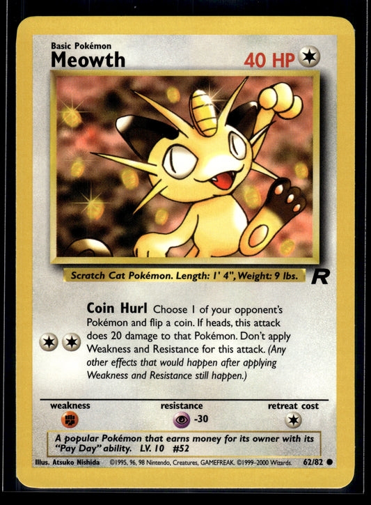Meowth #62/82 Team Rocket LP