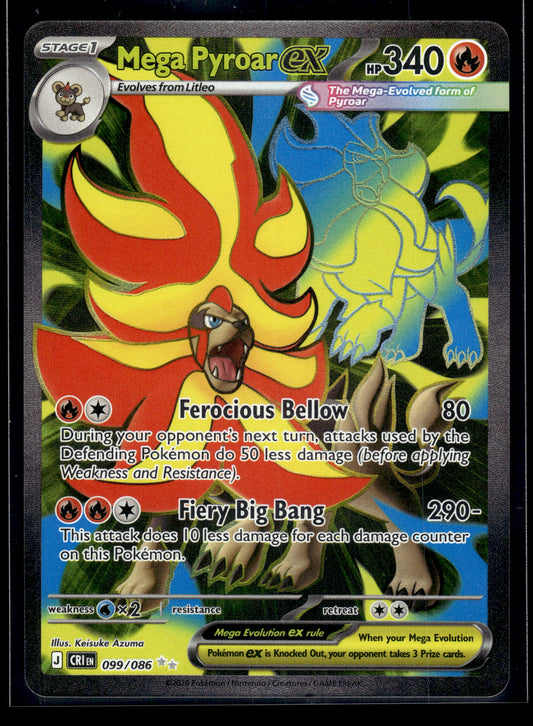 Mega Pyroar ex #099/086 Chaos Rising NM