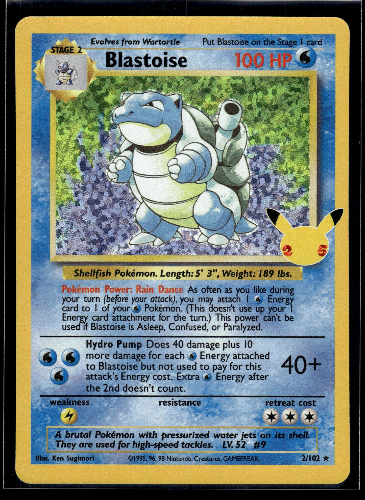 Blastoise #2/102 Celebrations NM