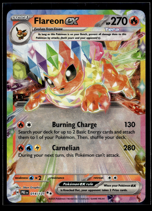 Flareon ex #014/131 Prismatic Evolutions LP