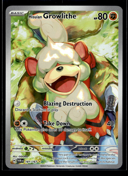 Hisuian Growlithe #181/167 Twilight Masquerade LP