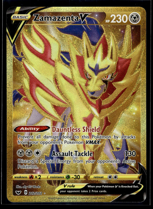 Zamazenta V #212/202 Sword & Shield Base Set LP