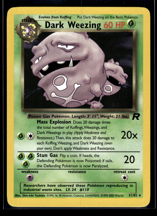 Dark Weezing #31/82 Team Rocket LP