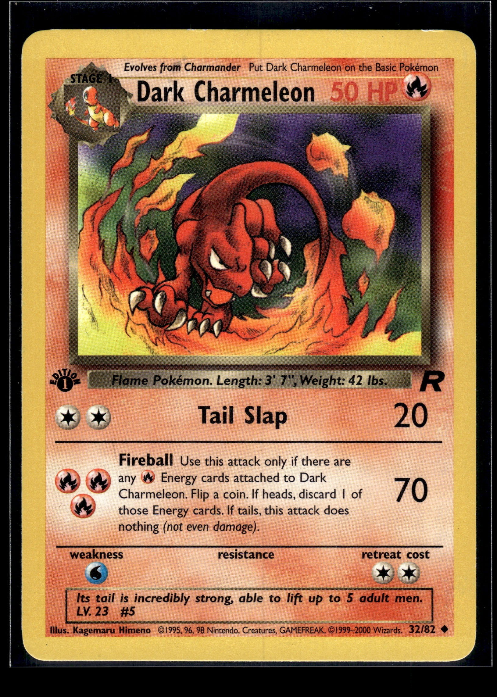 Dark Charmeleon #32/82 1st Edition Team Rocket MP