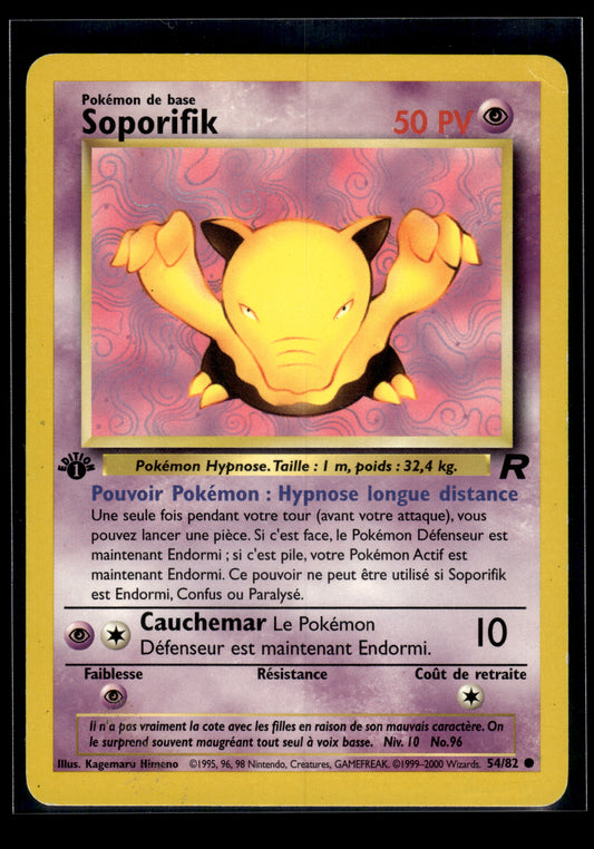 Drowzee #54/82 1st Edition FRENCH Team Rocket MP