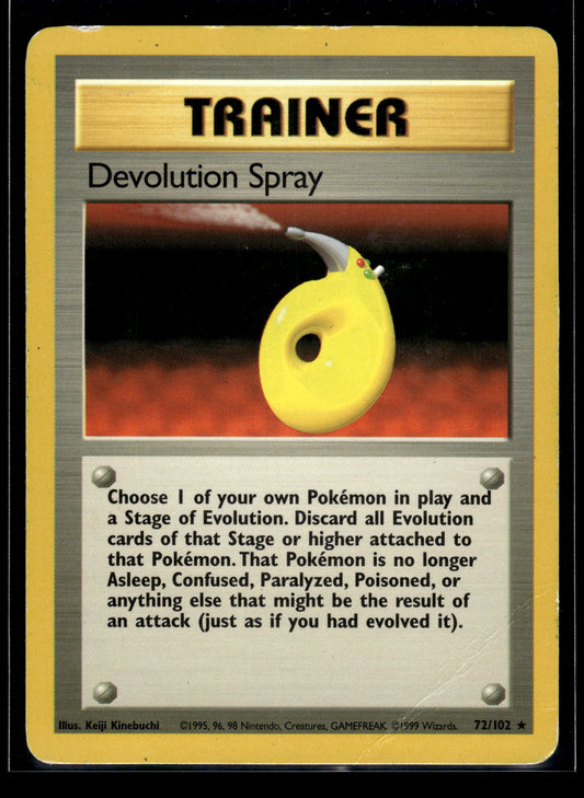 Devolution Spray #072/102 Base Set HP