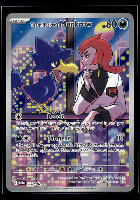 Team Rocket's Murkrow #200/182 Destined Rivals VLP