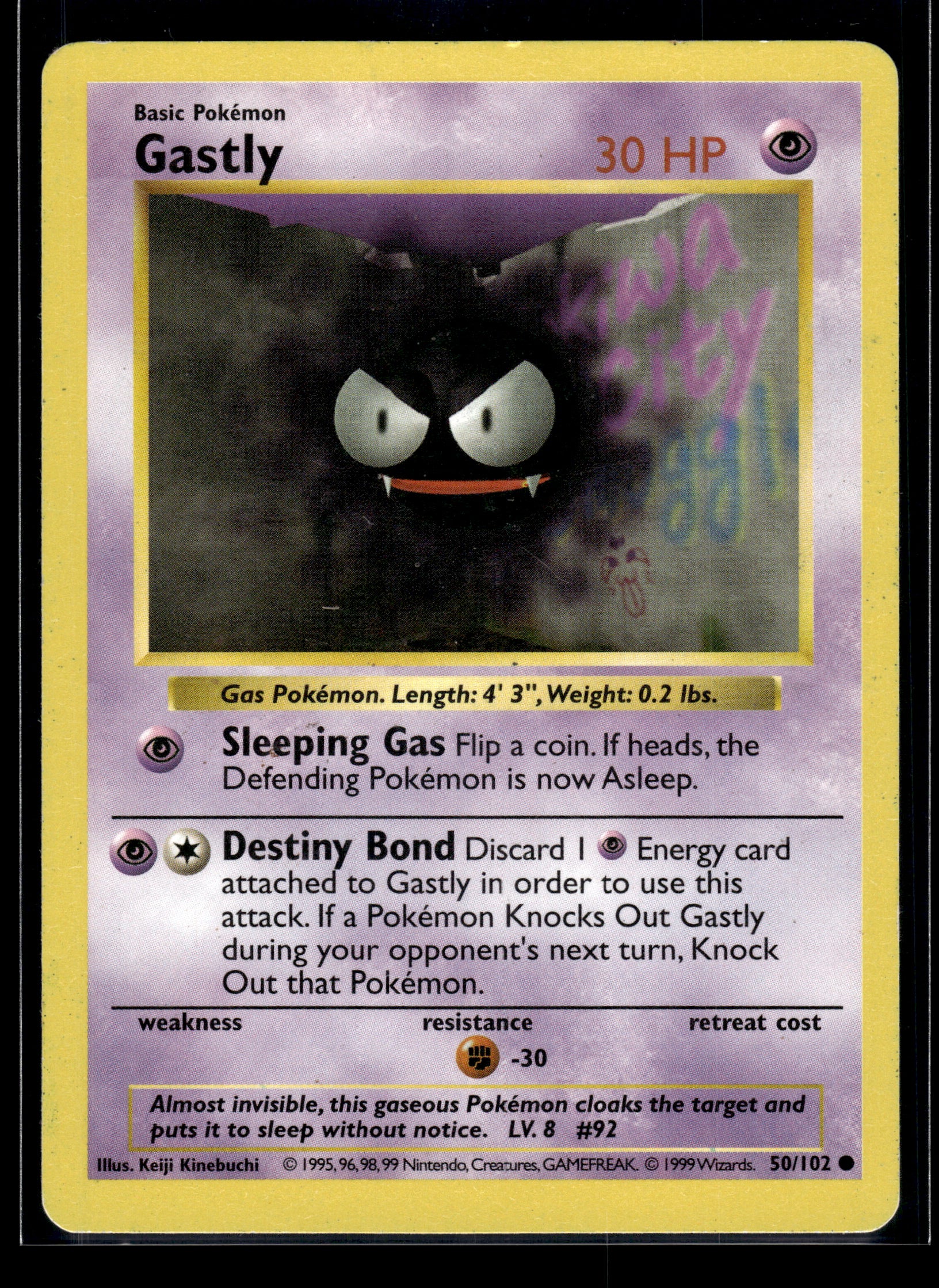 Gastly #050/102 Base Set (Shadowless) MP
