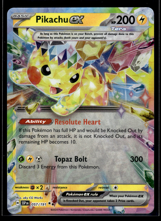 Pikachu ex #057/191 Surging Sparks NM