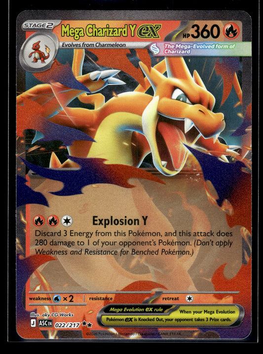 Mega Charizard Y ex #022/217 Ascended Heroes VLP