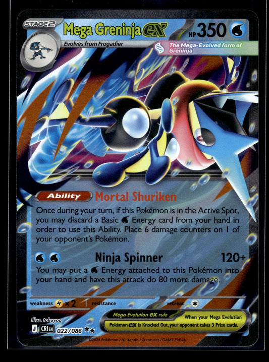 Mega Greninja ex #022/086 Chaos Rising NM