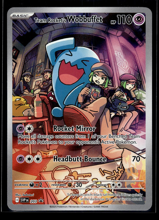Team Rocket's Wobbuffet #203 Scarlet & Violet Promo LP