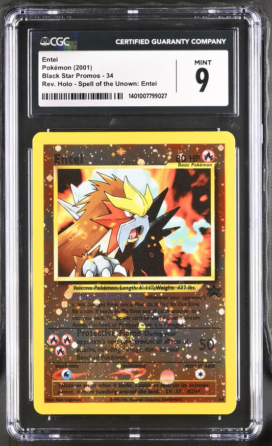 CGC 9 Entei #34 Black Star Promo