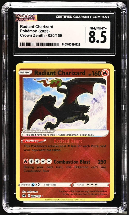 CGC 8.5 Radiant Charizard #020/159 2023 Crown Zenith