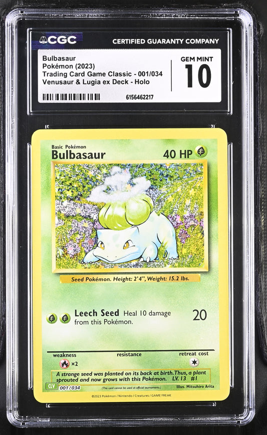 CGC 10 Bulbasaur #001/034 Trading Card Game Classic