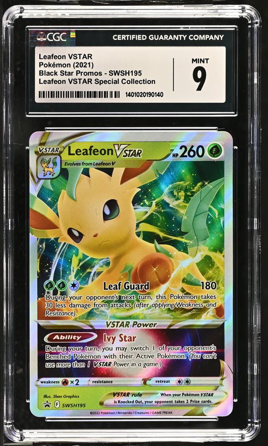 CGC 9 Leafeon VSTAR #SWSH195 Black Star Promo
