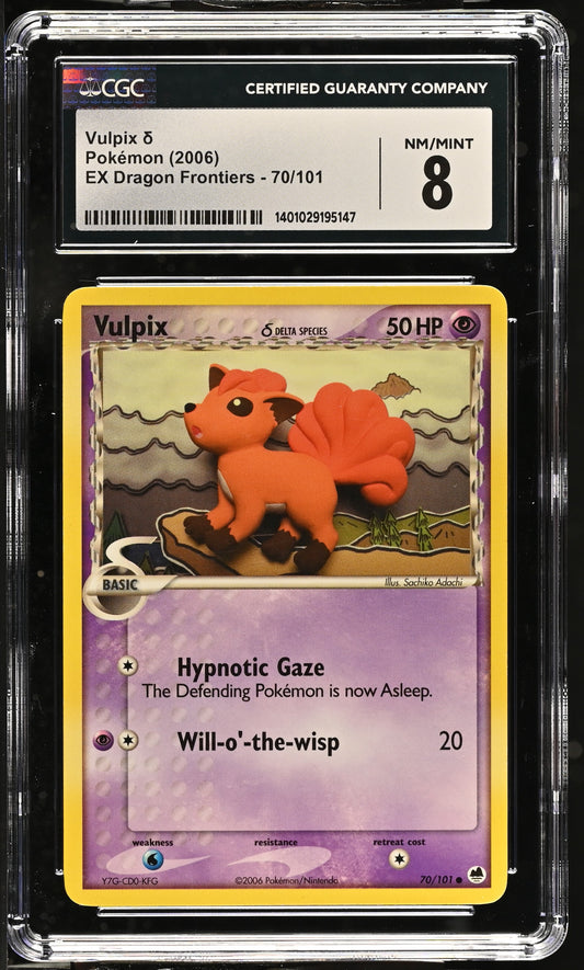 CGC 8 Vulpix δ #70/101 EX Dragon Frontiers