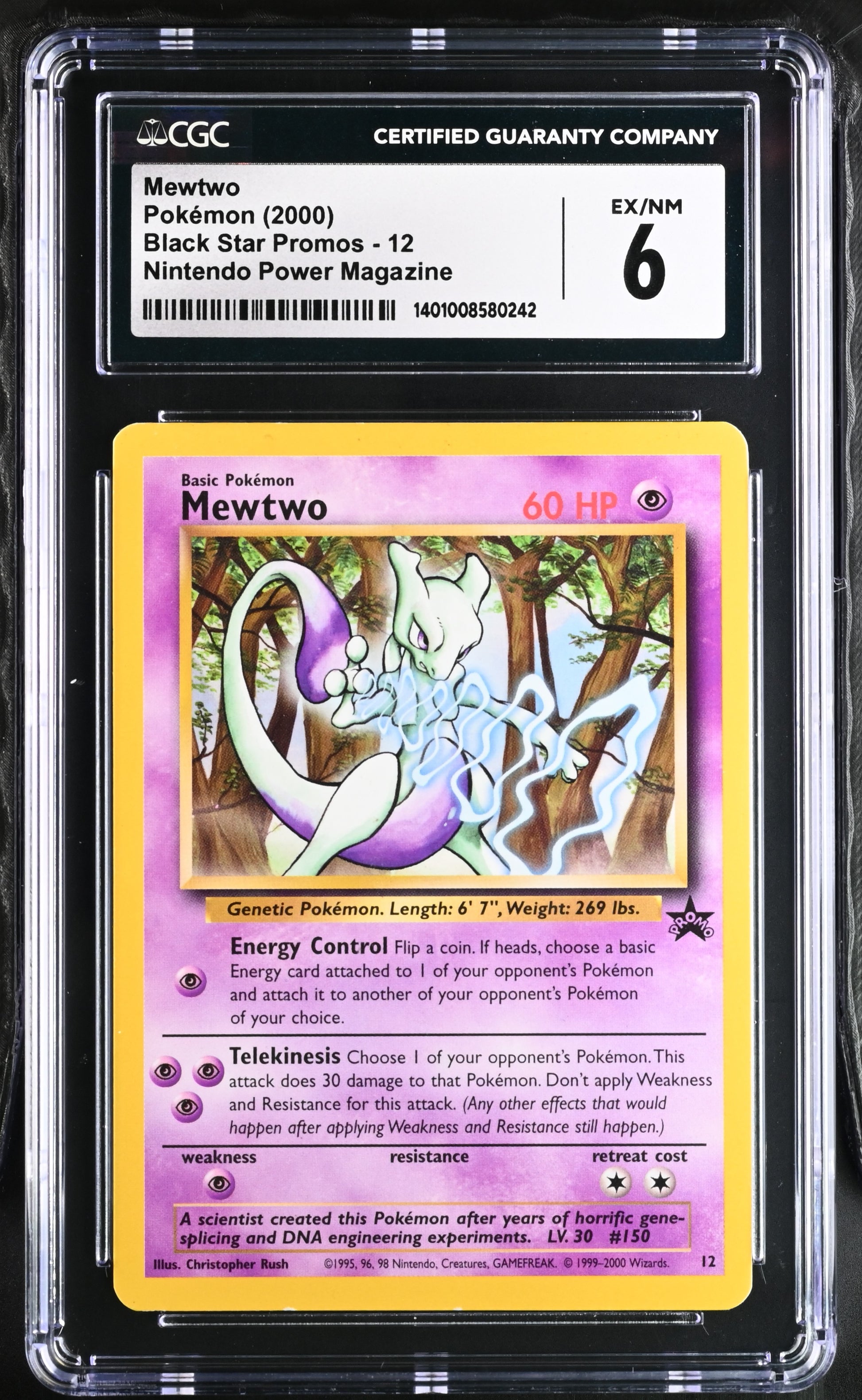 CGC 6 Mewtwo #12 Black Star Promo