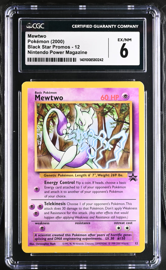 CGC 6 Mewtwo #12 Black Star Promo