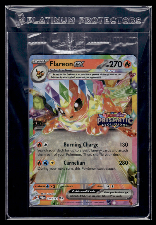 Flareon ex #014/131 SEALED STAMPED Prismatic Evolutions VLP