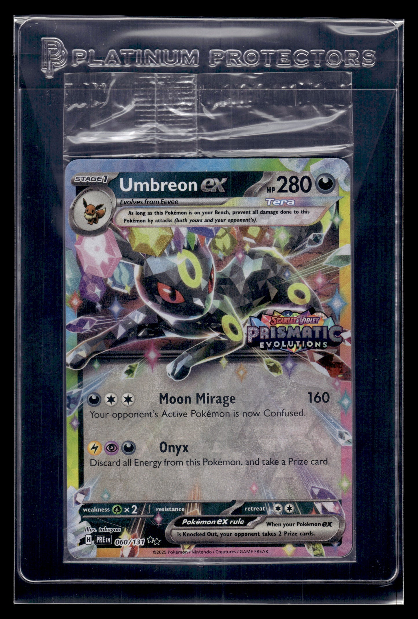 Umbreon ex #060/131 SEALED STAMPED Prismatic Evolutions NM