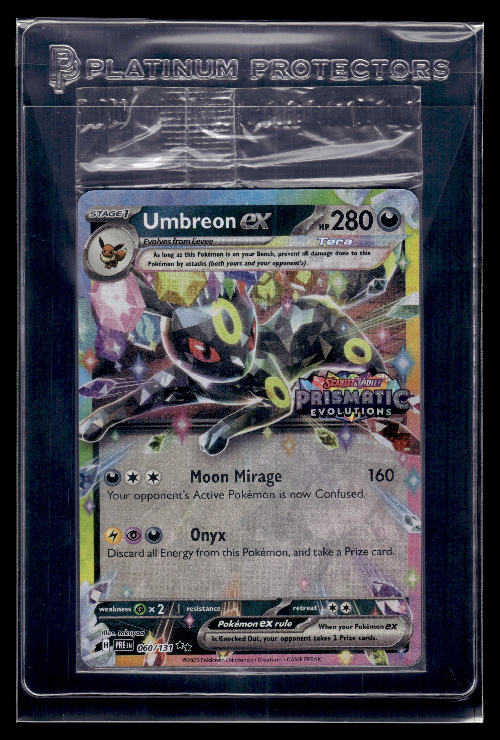 Umbreon ex #060/131 SEALED STAMPED Prismatic Evolutions NM