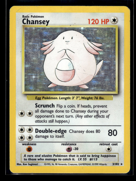 Chansey #003/102 Base Set MP