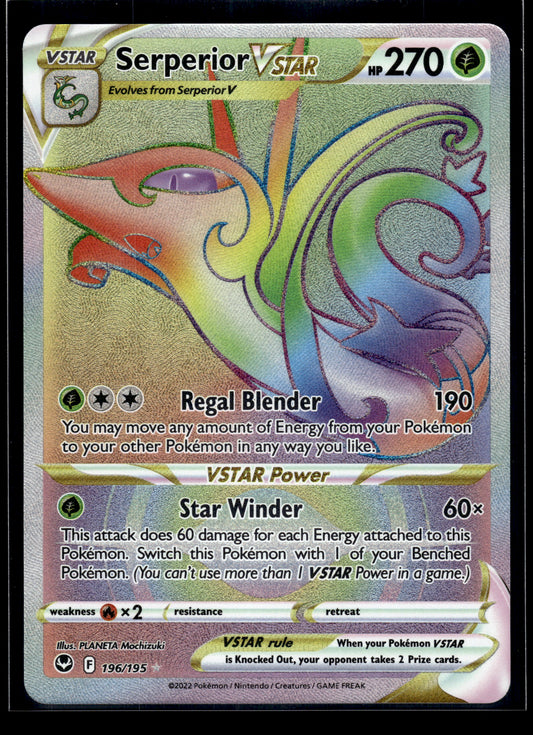 Serperior VSTAR #196/195 Silver Tempest NM