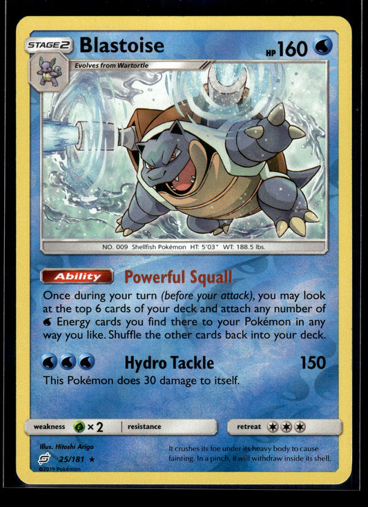 Blastoise #25/181 Reverse Holo Team Up LP