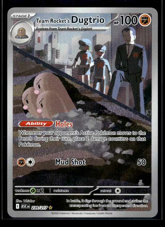 Team Rocket's Dugtrio #239/217 Ascended Heroes NM