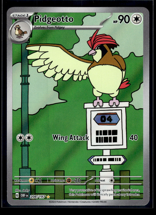 Pidgeotto #208/197 Obsidian Flames VLP