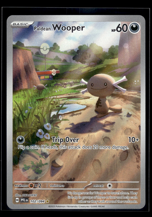 Paldean Wooper #102/094 Phantasmal Flames NM