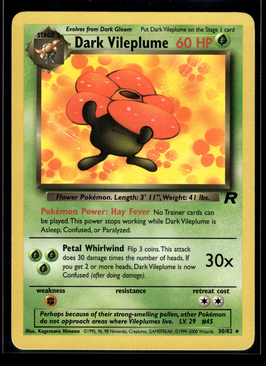 Dark Vileplume #30/82 Team Rocket LP
